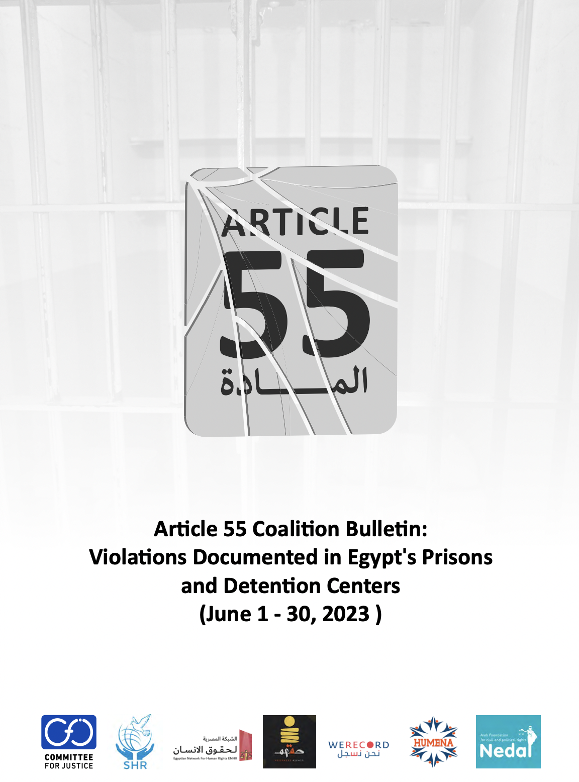 Article 55 Coalition Bulletin: Violations Documented in Egypt's Prisons and Detention Centers(June 1-30, 2023)