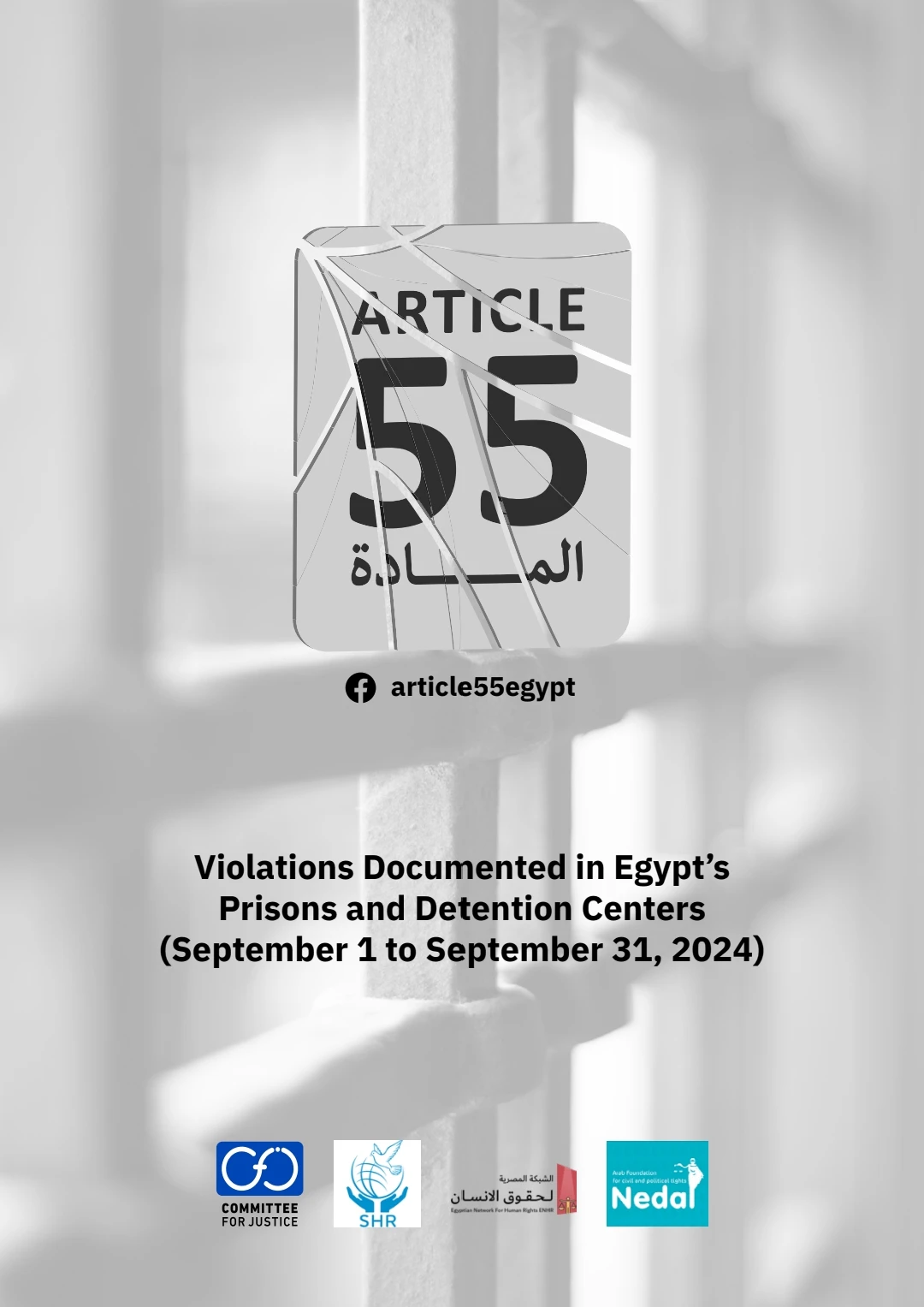 Article 55 Coalition issues monthly bulletin on conditions inside Egyptian detention facilities for September 2024