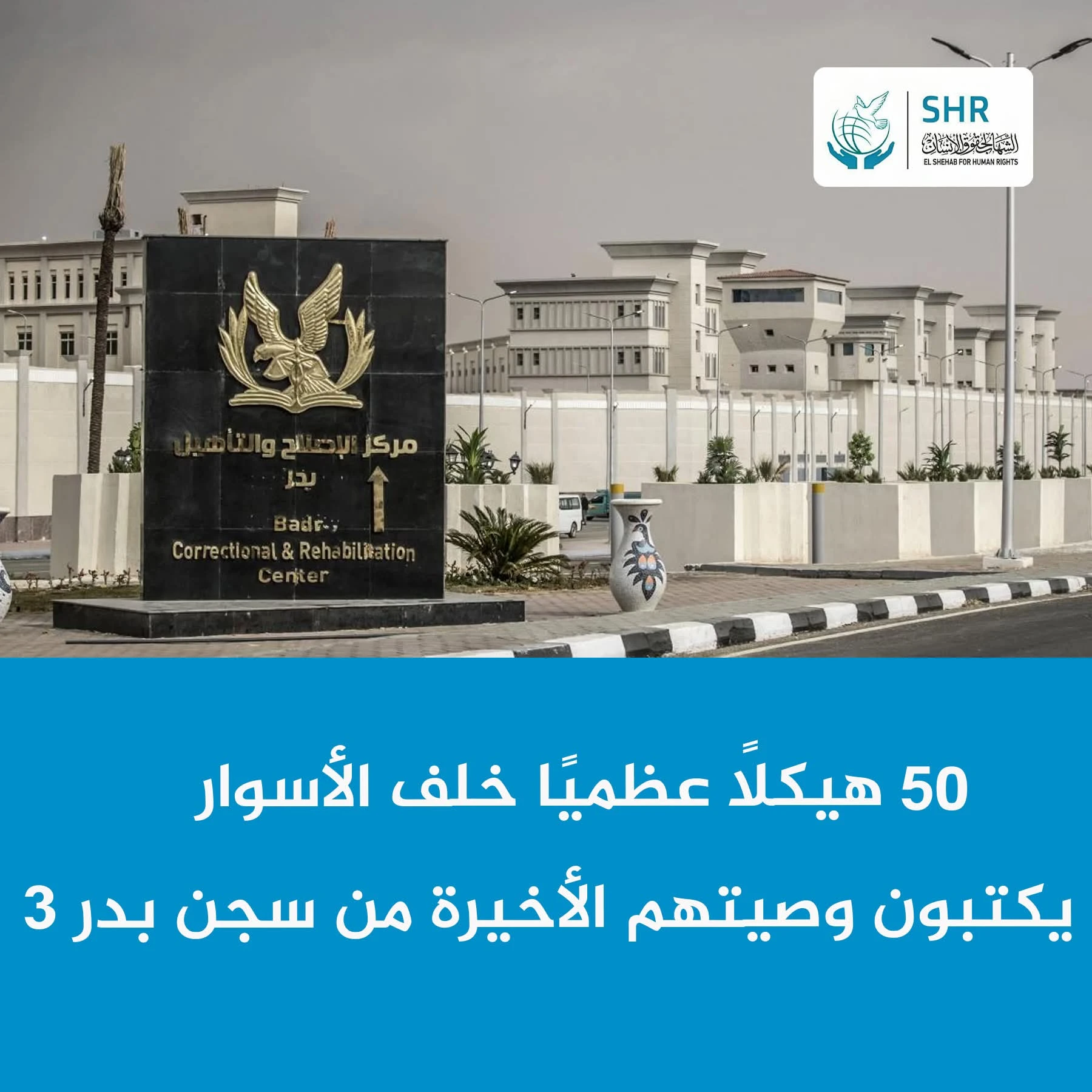 50 هيكلًا عظميًا على مشارف الموت في قطاع 2 بسجن بدر 3 